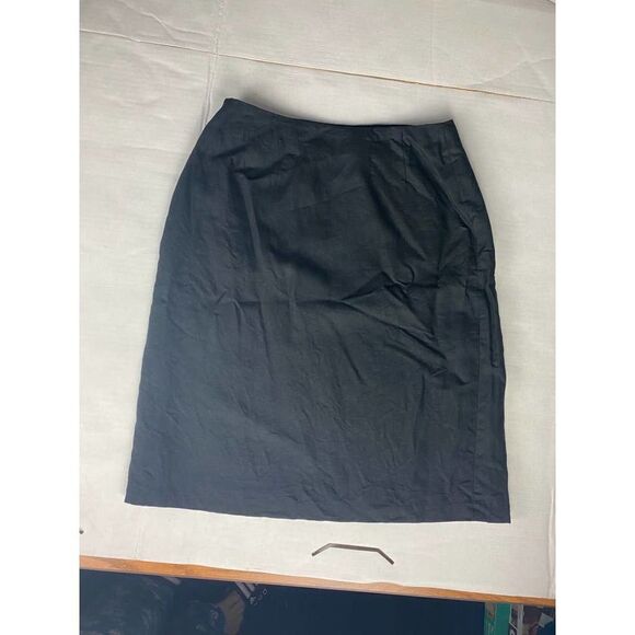 Cottagecore Larry Levine Linen Blend Floral Beaded Skirt Size 4 - Picture 4 of 7